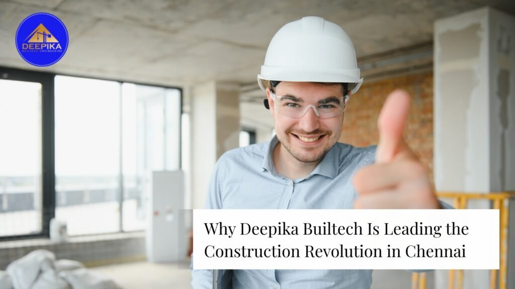 Engineer at construction site representing the Construction revolution in Chennai by Deepika Builtech
